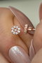 Heliophilia Silver Pendientes de Plata de Ley 925 con Oro Rosa y Circón